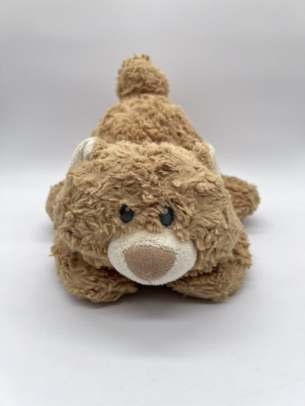 Babies R Us Toys R Us Tan Brown Crouching Teddy Bear Stuffed Animal Plush 10"